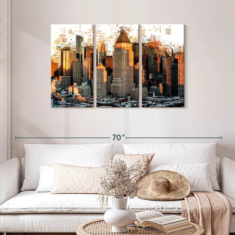 «Sirci New York Buildings Abstract», H 28 po x l 45 po