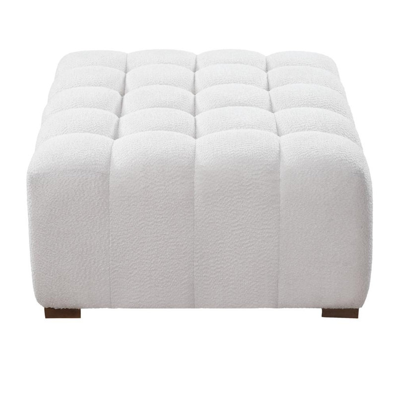 Elegant Boucle Storage Ottoman