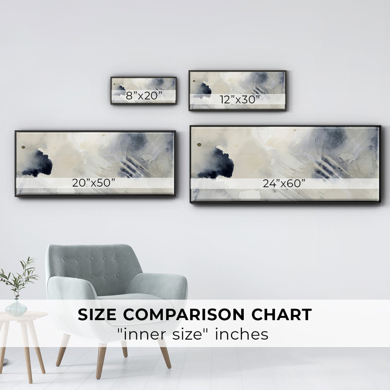 Dried Bergamot in Mist III- Framed Canvas, 20" H x 50" W