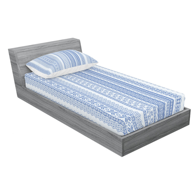 Microfiber Fitted Sheet, Twin Fitted Sheet with 1 Pillowcase