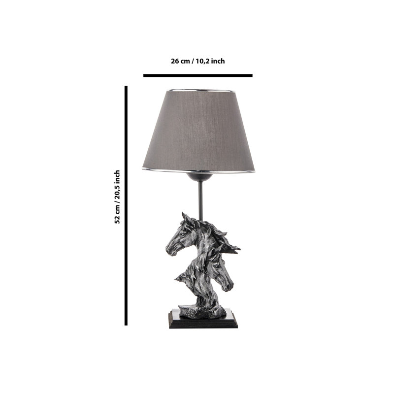 Lampe de table Darabont, gris, gris