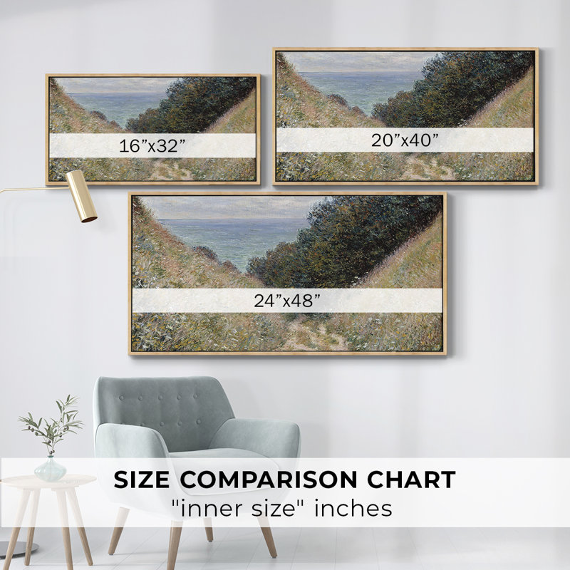 Série paysage -MXL- Toile tendue avec châssis encadré - Prêt à être accroché, Naturel, H 17 po x l 33 po
