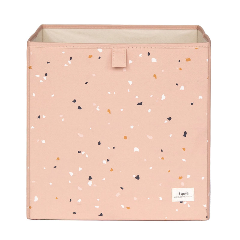 3 Sprouts - Recycled Fabric Storage Cube - Terrazzo, Clay