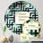 Green Popart Techno Tangles - Square Wall Mirror-101223338