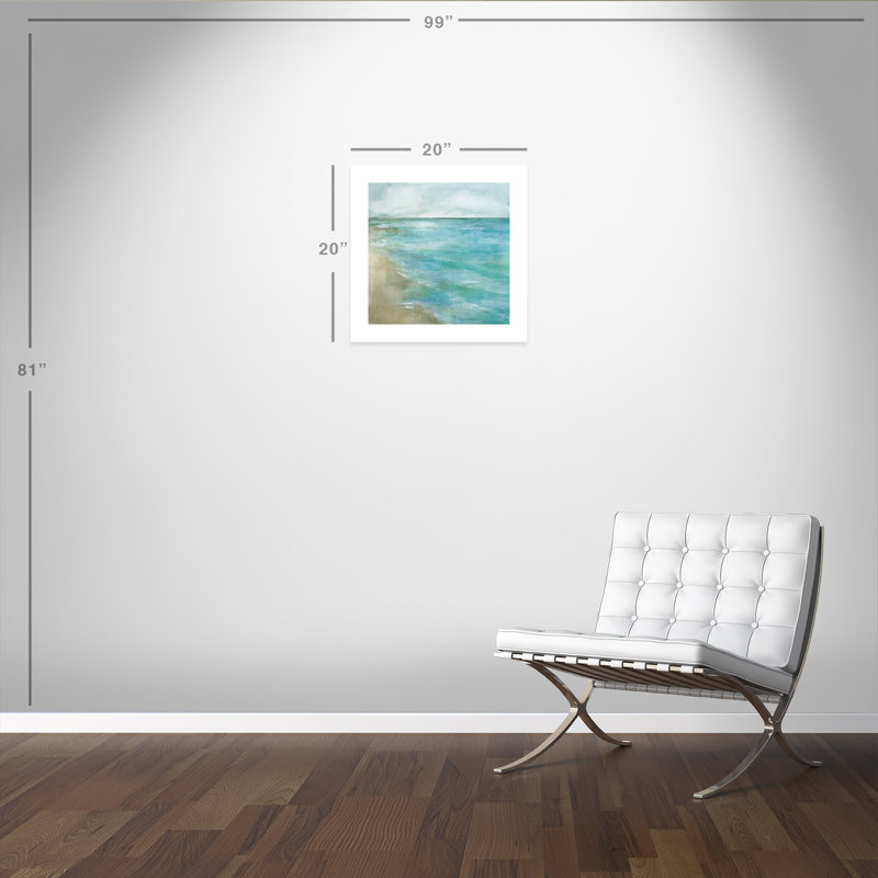 Douces marées - peinture sans cadre, H 20 po x l 20 po x P 0,1 po, Papier