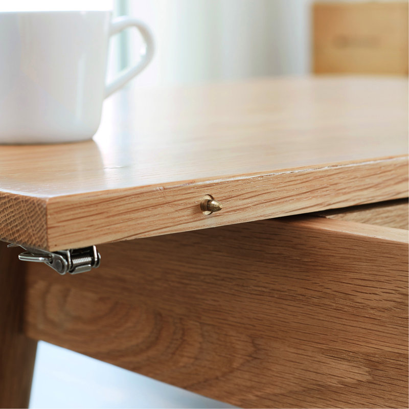 Table de salle à manger extensible en bois massif de 36,62 po Largeur du colis Chêne polyvalent 1,2 à 1,6 m, grattoir, pour la décoration intérieure