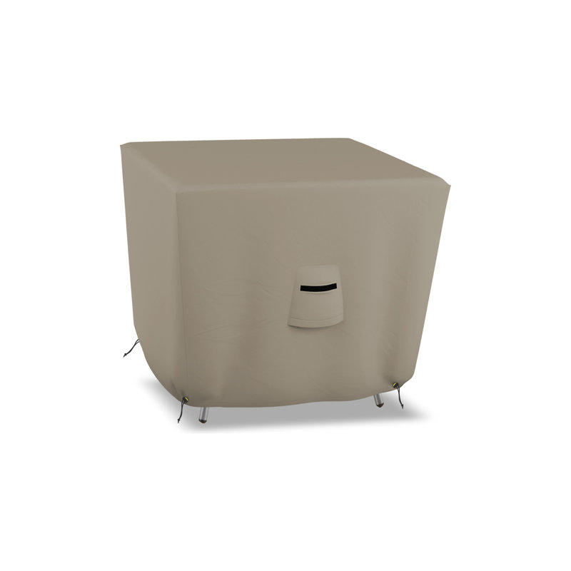 Housse de table carrée résistante aux intempéries résistante aux rayons UV pour l'extérieur, H 29 po x l 46 po x P 46 po