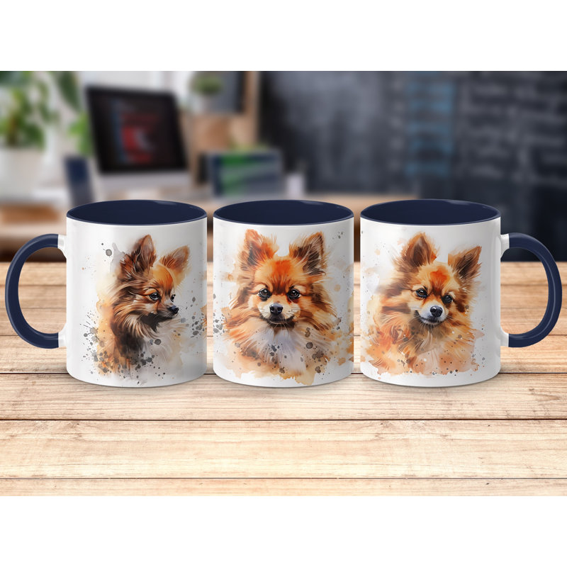 Ceramic Coffee Mug, 3, Navy