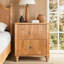 Table de chevet en bois avec 3 tiroirs, pour un rangement élégant dans la chambre à coucher et le salon-2041774629