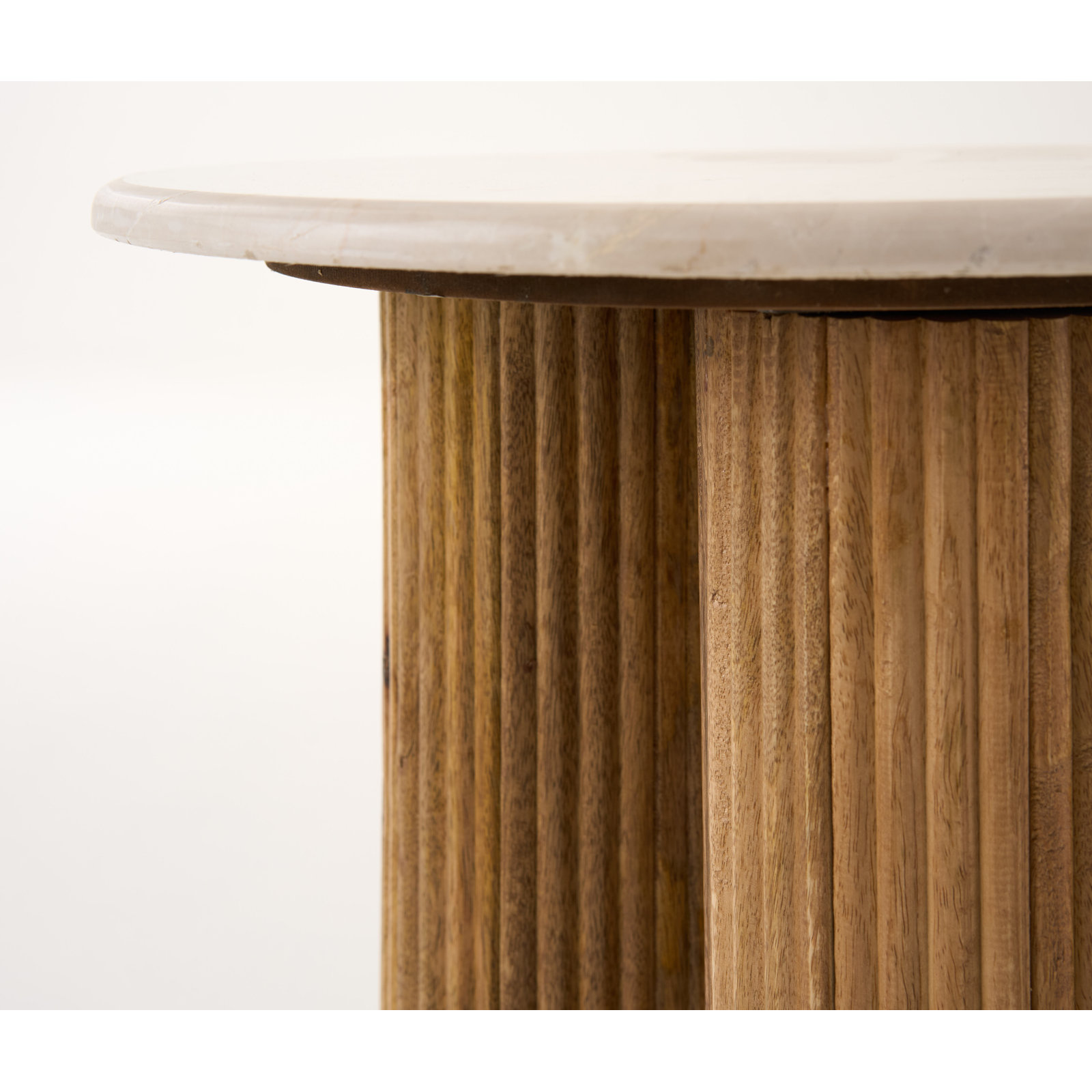 Dewy 20" Genuine Marble End Table