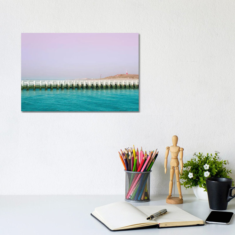 North Sea Pier by Beli - Wrapped Canvas Print, 20.32 cm H x 30.48 cm W