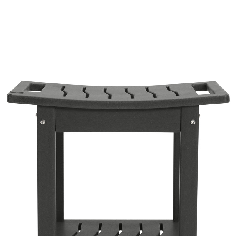 Poly Shower Bench, Dark Gray