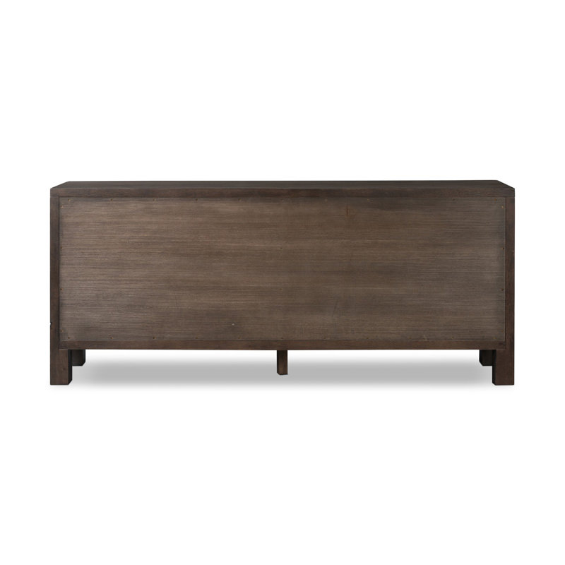 Noeline 6 Drawer Dresser-Worn Oak, Smoked Black Oak