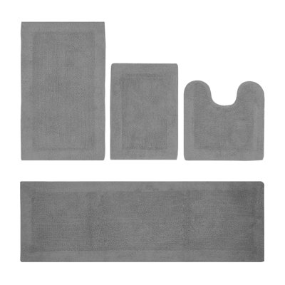Ensemble de tapis pour salle de bain réversible 4 pièces Edge
