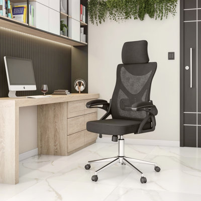 Chaise de bureau ergonomique avec appui-tête et soutien lombaire Techni Mobile
