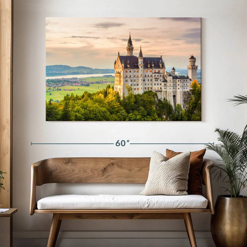Lilie Historic Neuschwanstein Castle, 34" H x 51" W