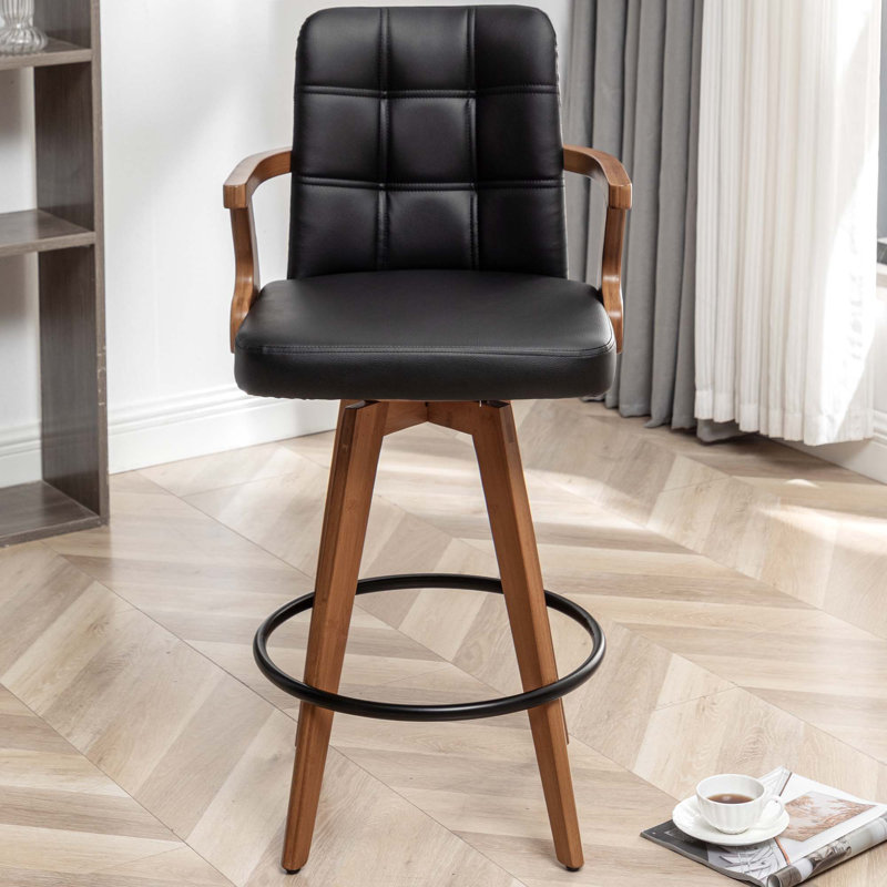 Tabouret de bar et tabouret de bar Corrales, Noir, Tabouret de comptoir (siège d'une hauteur de 26,7