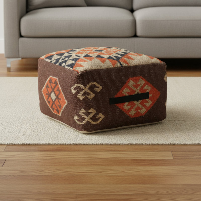 Repose-pieds brun 18 po Tribal
