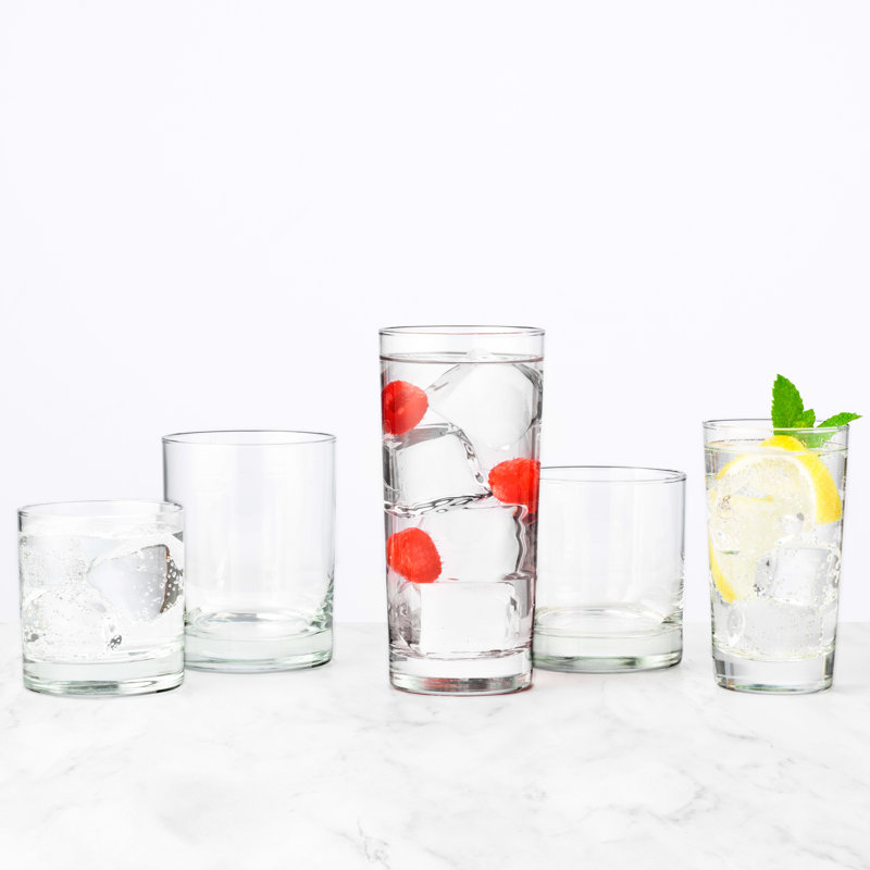 Clear Heavy Base 8 oz. Highball Glass Set