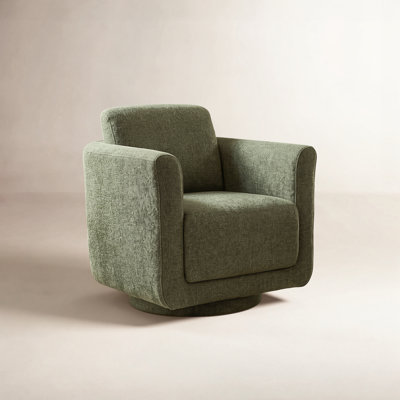 Scottie Eucalyptus Swivel Barrel Chair