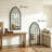 Industrial Arch Windowpane Wall Mirror, 41.3"x27.6", Metal Frame Decorative Mirror-796206618-804295712
