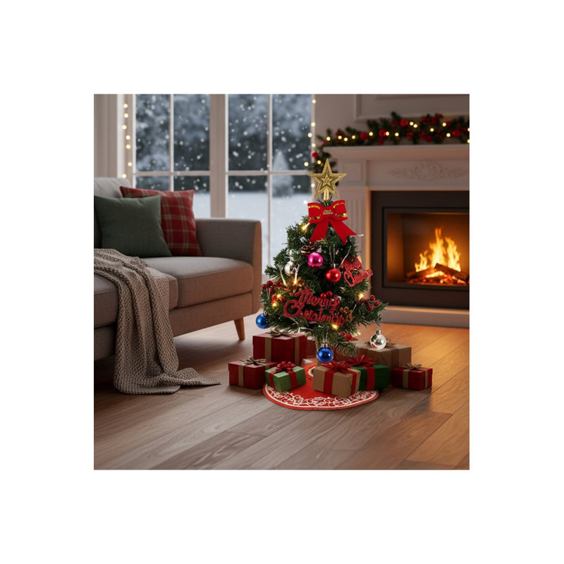 1.8' H Lighted Artificial Christmas Tree