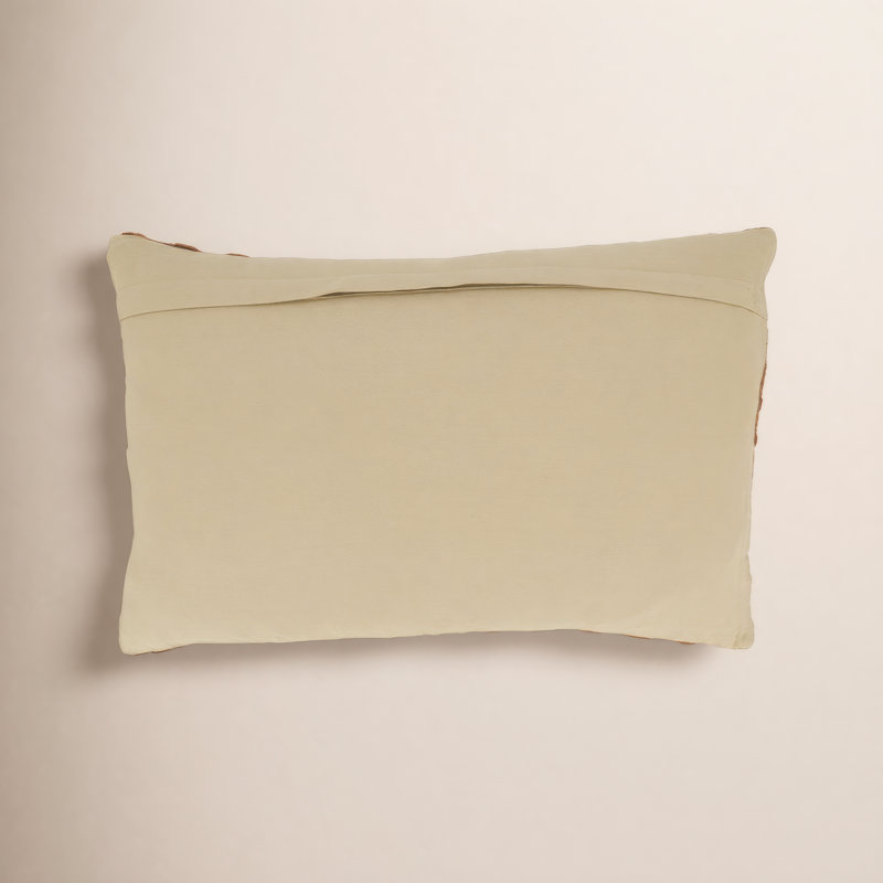 Textured Waffle Weave Pillow, Polyester, Orange