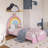 Wood Frame Twin Size Upholstered Rainbow Design Bed With Storage Drawer-1010876003