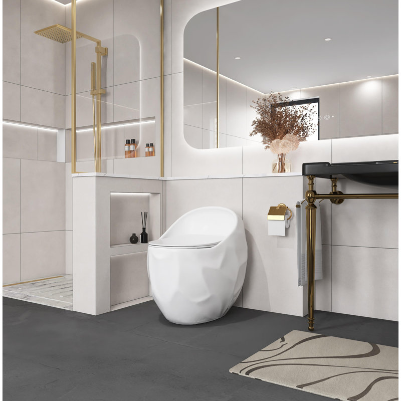 Toilette 1 pièce à chasse d'eau 1,28 GPF en blanc brillant