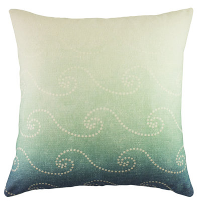 Waves Cotton Blend Reversible Throw Pillow