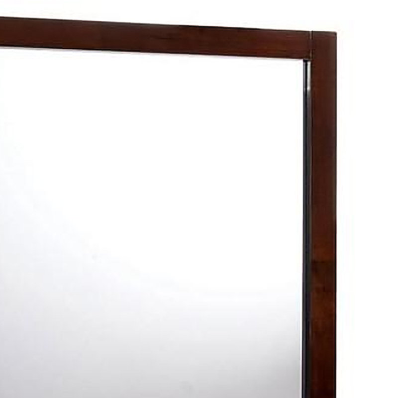 Miroir Menne au fini cerisier brun