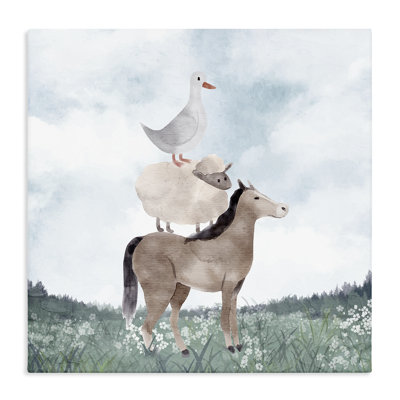 Muted Blue Sky Farm Canvas, design by Kim Allen