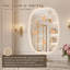 Miroir de salle de bain mural carré ovale à DEL en verre trempé anti-buée - Certifié UL-133329352