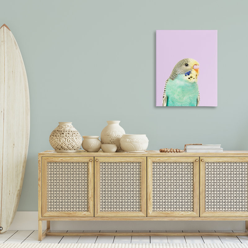 «Pastel Budgie Bird» par Sissi et Seb, H 30 po x l 24 po