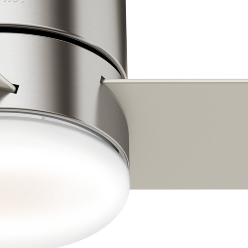 Minimus 44" Nickel Low Profile Ceiling Fan with LED Light and Remote