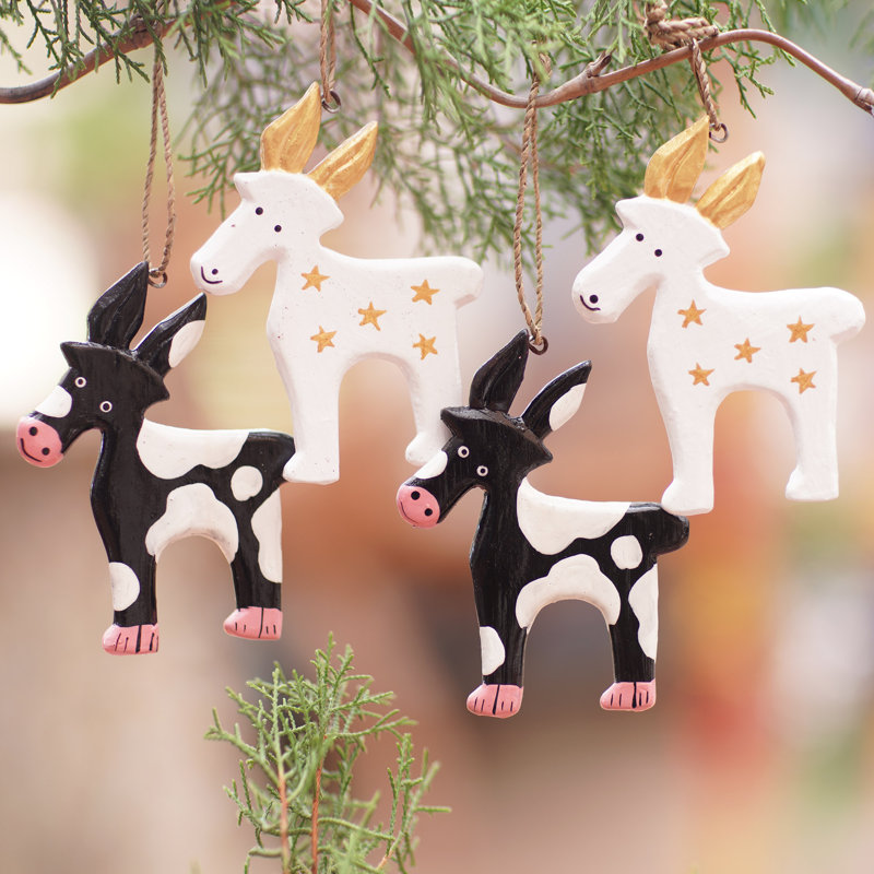 Ensemble de 4 décorations de Noël suspendues