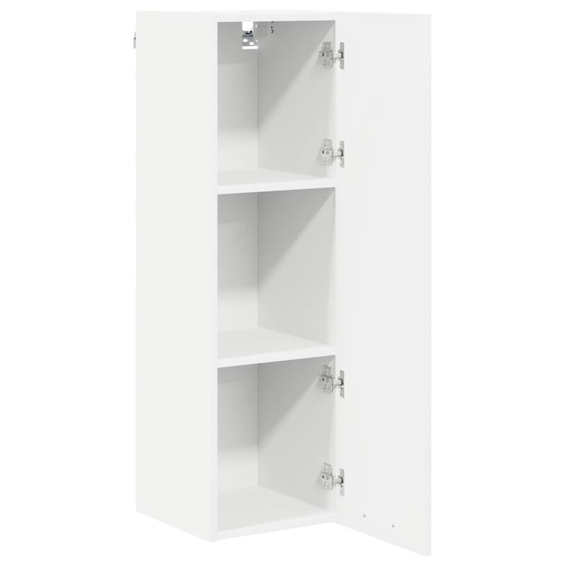 Vidaxl Hanging Cabinet Riga White 40 X 31 X 100 Cm Engineered Wood, White, 100cm H x 30cm W x 31cm D