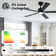 Vaczon 52" 5 - Blade Modern Ceiling Fan with LED Lights and Remote Control, 6 Speeds Reversible DC Motor, 3 Color Lights, Timer, Double-sided Wood Blades