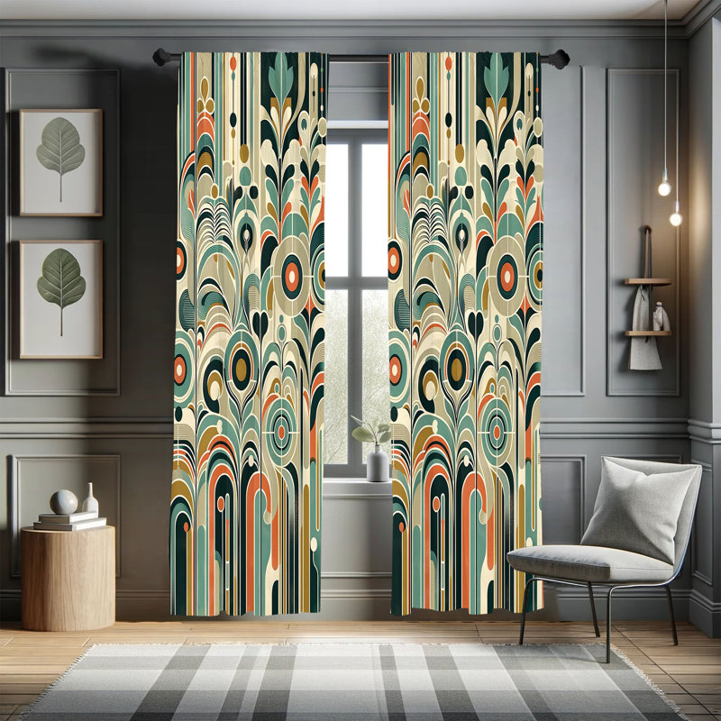 Jontavius Semi Sheer Curtain Pair, 28" W x 95" L