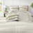 Comfortably Soft Neutral Stripe Bedding Set, Polyester Twin Size