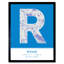 Rome Italy City Map Blue - Single Picture Frame Typography
