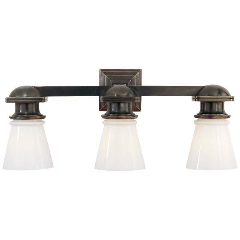 Chapman & Myers New York Subway Triple Light, Bronze