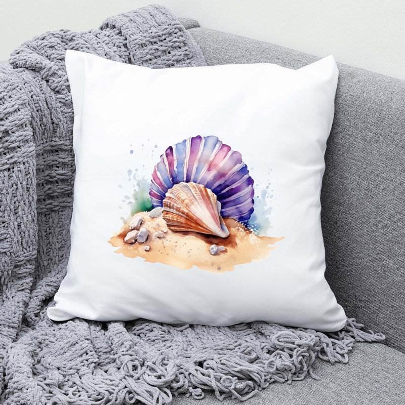 Nautical Sea Life_319 - Coussin décoratif avec coussin décoratif, H 18 po x l 18 po
