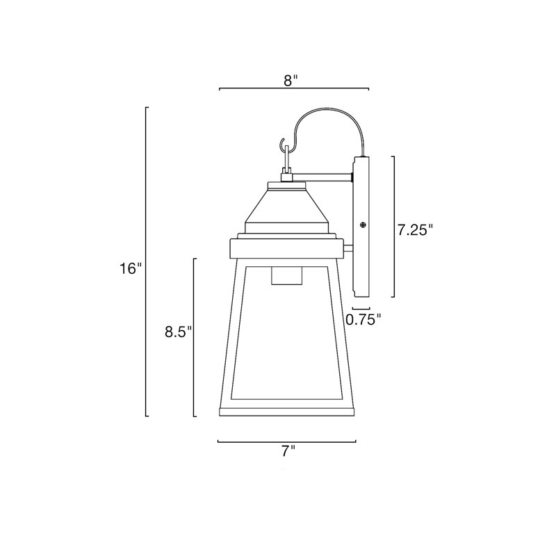 Delwood Steel Wall Light