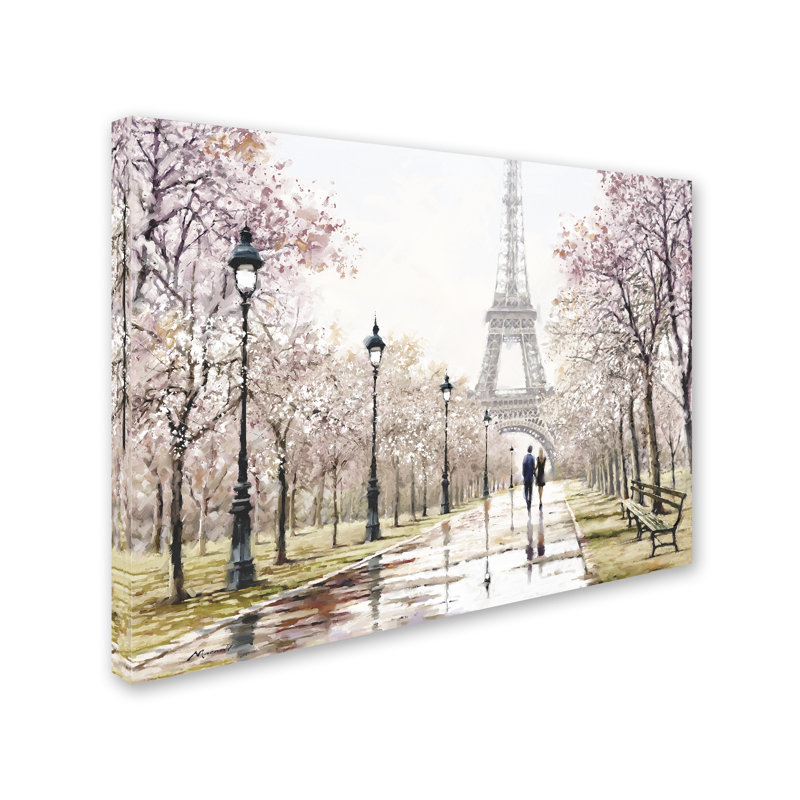 Art mural sur toile tendue - décoration murale «Tour Eiffel Pastel» par Macneil Studio pour le salon, la chambre à coucher ou le bureau - 24 x 32