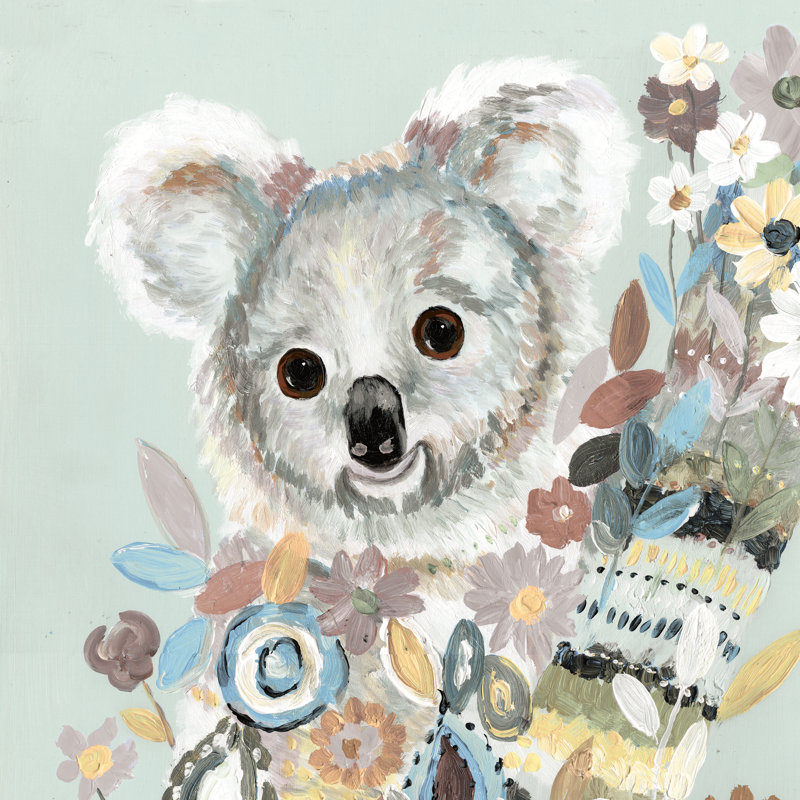 Mignon koala - peinture sur toile tendue, H 36 po x l 36 po