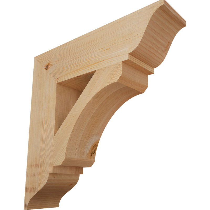 Support en bois rustique traditionnel BKTLEC01, Douglas (lisse), H 24 po x l 5,5 po x P 24 po