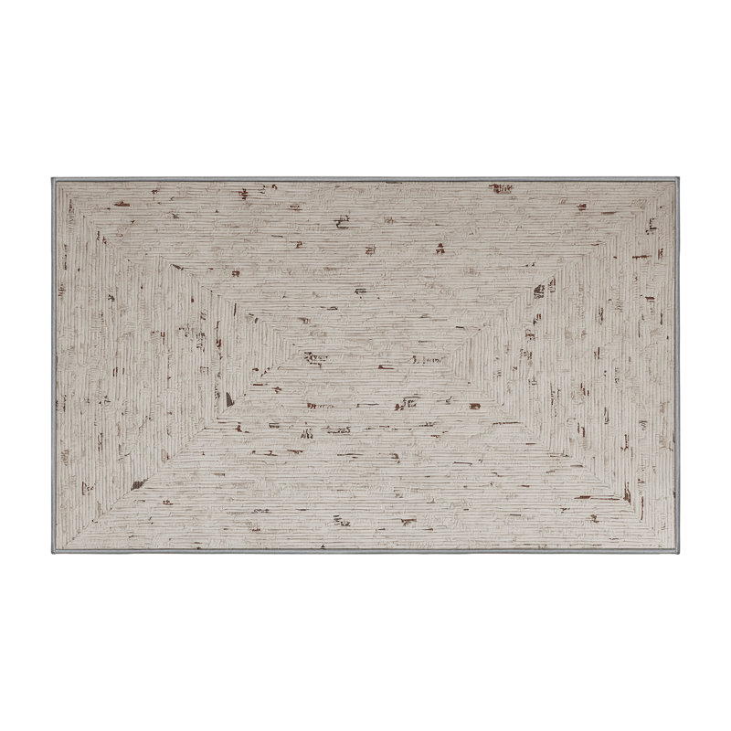Machine Washable Gray Area Rug, Rectangle 5' x 7'