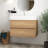 Modern Bathroom 30 Inch Rough Oak Bathroom Vanity With One-Piece Glossy White Engineered Quartz Sink And Soft Drawers, Wall Mounted Floating Bathroom Vanity-1200205249