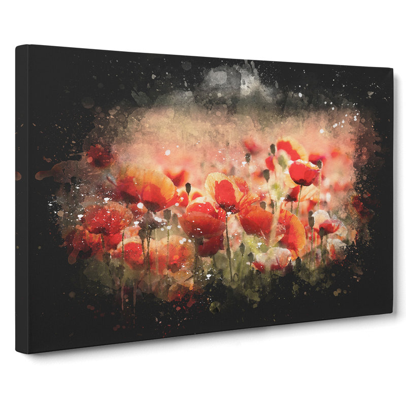 Field of Poppies Vol.1 - Wrapped Canvas, 35cm H x 50cm W x 3cm D